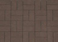 Тротуарная плитка Кирпичик, Серия Standard. Цвет Тёмно-коричневый