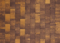 Тротуарная плитка Кирпичик, Серия Color Mix. Цвет Жёлто-коричневый